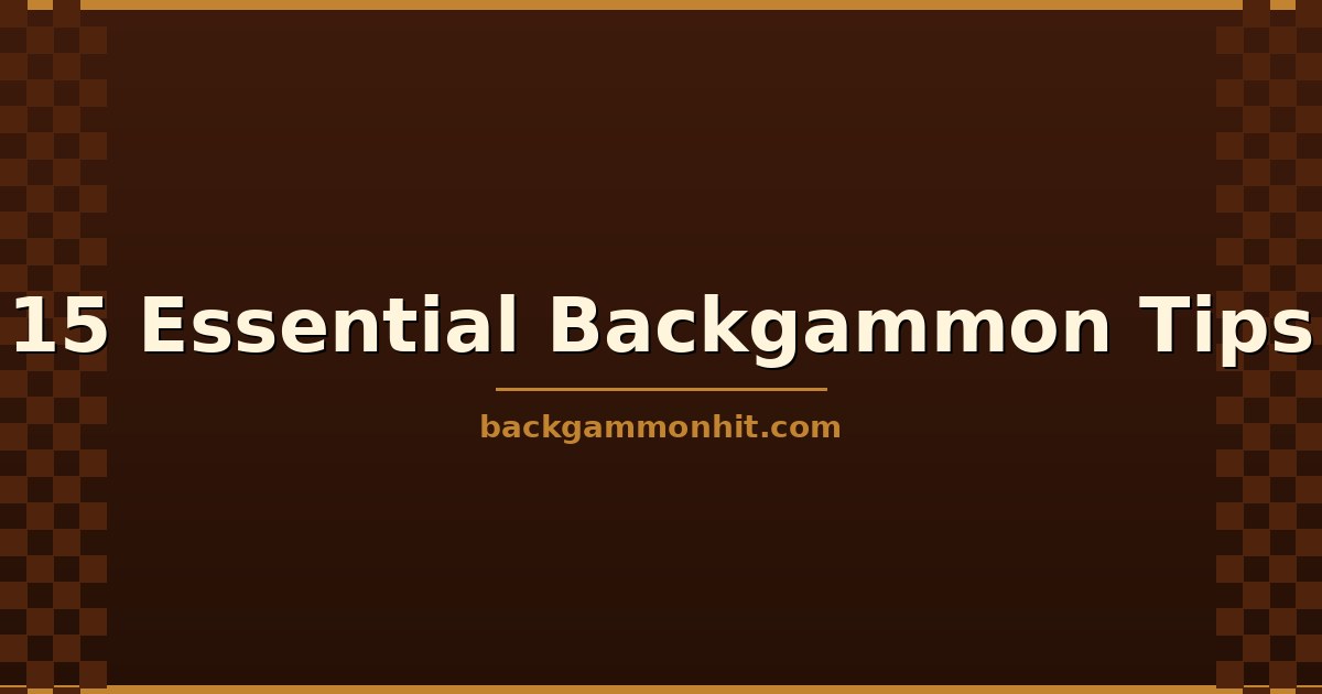 15 Essential Backgammon Tips to Improve Your Game Immediately (2026 ...